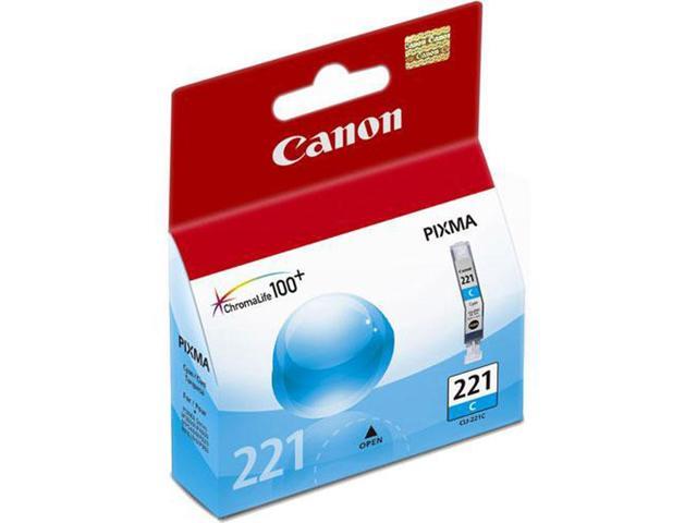 Canon 2 Pack CLI-221C Cyan Color Ink Tank for Select PIXMA iP, MP, MX Series Printers