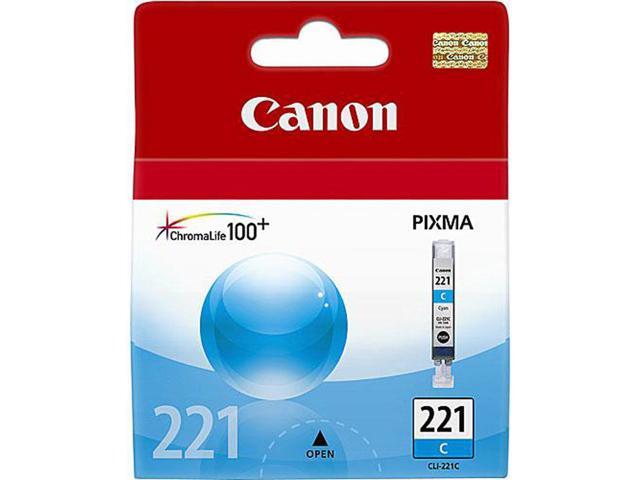 Canon 2 Pack CLI-221C Cyan Color Ink Tank for Select PIXMA iP, MP, MX Series Printers