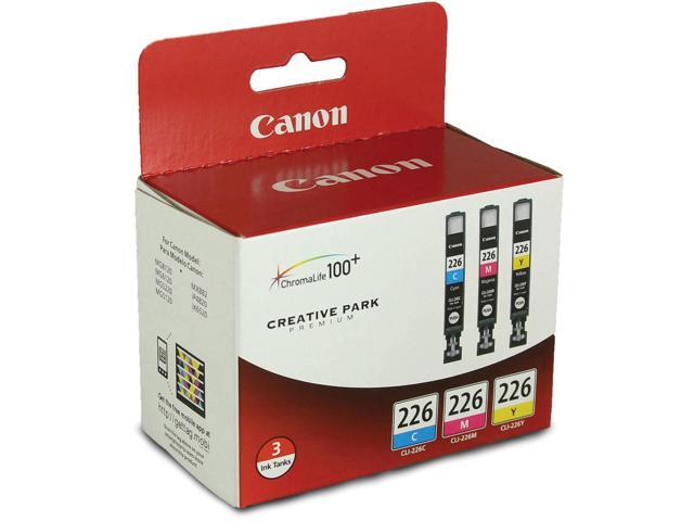 Canon 2 Pack CLI-226 Cyan/Magenta/Yellow Ink Cartridges for Select PIXMA iP, iX, MG, MX Series Printers, 3 Pack
