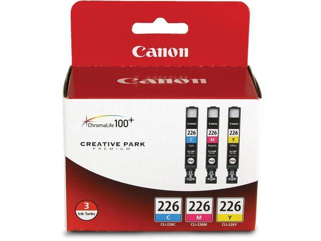 Canon 2 Pack CLI-226 Cyan/Magenta/Yellow Ink Cartridges for Select PIXMA iP, iX, MG, MX Series Printers, 3 Pack