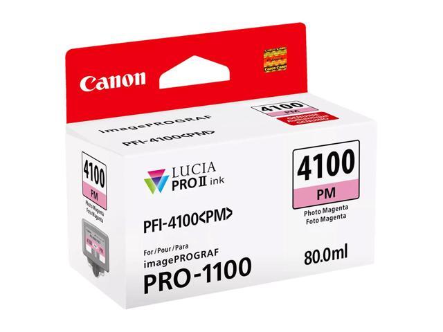 Canon PFI-4100 80ml Pigment Ink Tank for imagePROGRAF PRO-1100 Printer, Photo Magenta