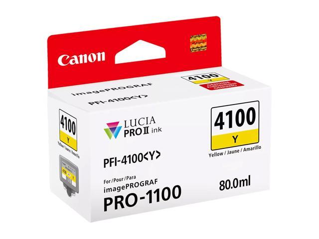 Canon PFI-4100 80ml Pigment Ink Tank for imagePROGRAF PRO-1100 Printer, Yellow