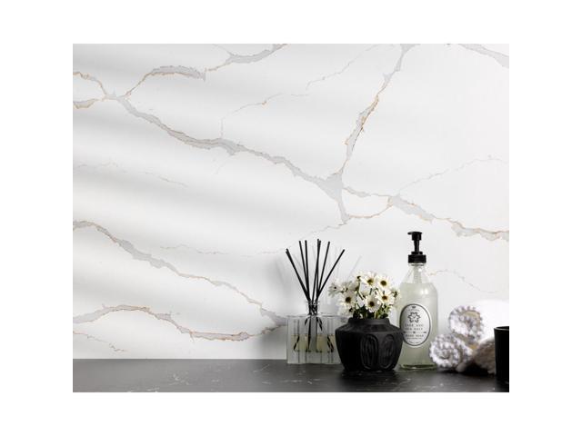 V-FLAT WORLD Duo Board - 30x40' Double Sided Surface Board, Carrara Blue/Calacatta Gold