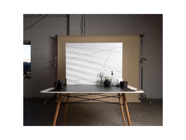 V-FLAT WORLD Duo Board - 30x40' Double Sided Surface Board, Carrara Blue/Calacatta Gold