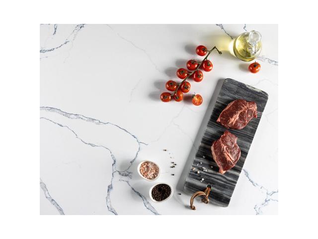 V-FLAT WORLD Duo Board - 30x40' Double Sided Surface Board, Carrara Blue/Calacatta Gold