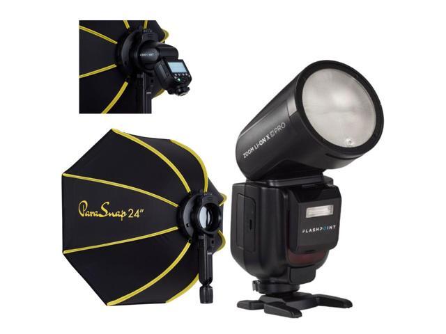 Flashpoint Zoom Li-on X PRO R2 TTL Flash With Parasnap 24' Softbox For OM