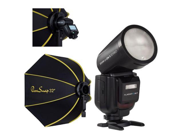 Flashpoint Zoom Li-on X PRO R2 TTL Flash With Parasnap 32' Softbox For OM