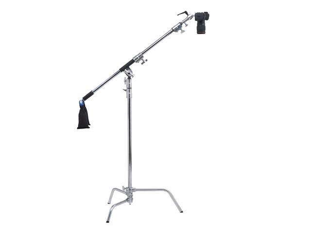 Kupo 40' Master C-Stand with Sliding Leg with Baby Boom, Grip Head, Camera Mounting Plate and 10 lbs Weight Bag
