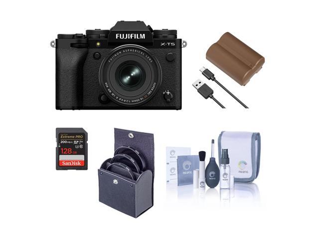 Fujifilm X-T5 Mirrorless Camera, Black with XF 16-50mm f/2.8-4.8 R LM WR Lens, Bundle with 128GB Memory Card, NP-W235 Battery, 72mm Filter Kit,...