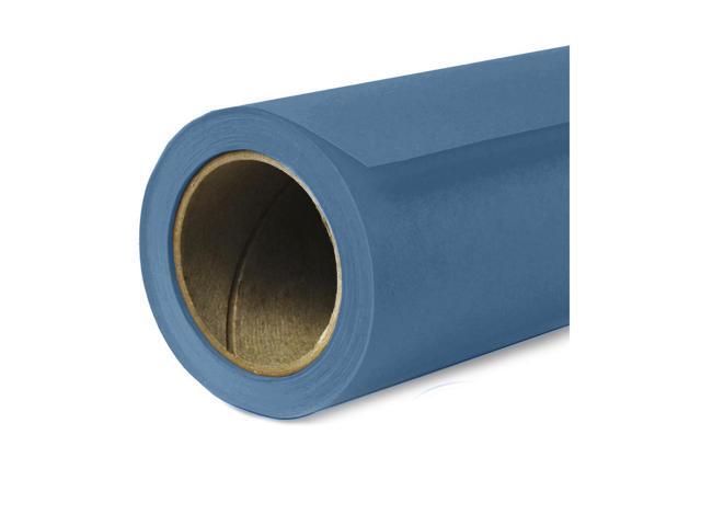 Savage 53'x36' Widetone Seamless Background Paper, Blue Jean, 2-Pack, Bundle with 4x 1-1/4x1' Steel Spring Orange Clamp