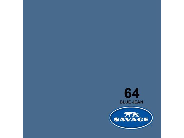 Savage 53'x36' Widetone Seamless Background Paper, Blue Jean, 2-Pack, Bundle with 4x 1-1/4x1' Steel Spring Orange Clamp
