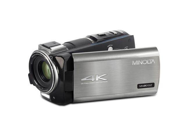 Minolta MN4K100Z 28MP 4K Ultra HD 3.5' Touchscreen Night Vision Camcorder, Gunmetal