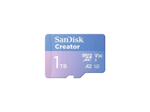 SanDisk Creator Series 1TB UHS-I microSDXC Memory Card with SD Adapter - - 190 MB/s Read - 130 MB/s Write (SDSQXAV-1T00-GN6MS)
