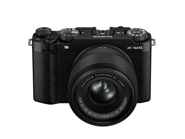 Fujifilm X-M5 Mirrorless Camera with XC 15-45mm f/3.5-5.6 OIS PZ Lens, Black