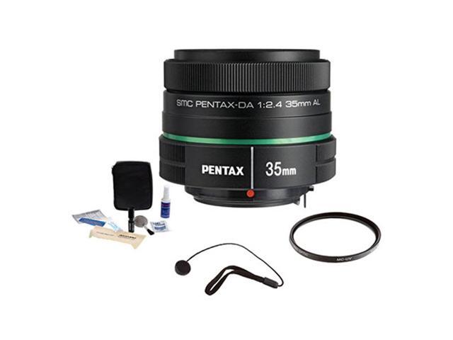 Pentax SMCP-DA 35mm f/2.4 AL Wide Angle Auto Focus Lens Kit, with 49mm UV Filter, Lens Cap Leash, Professional Lens Cleaning Kit