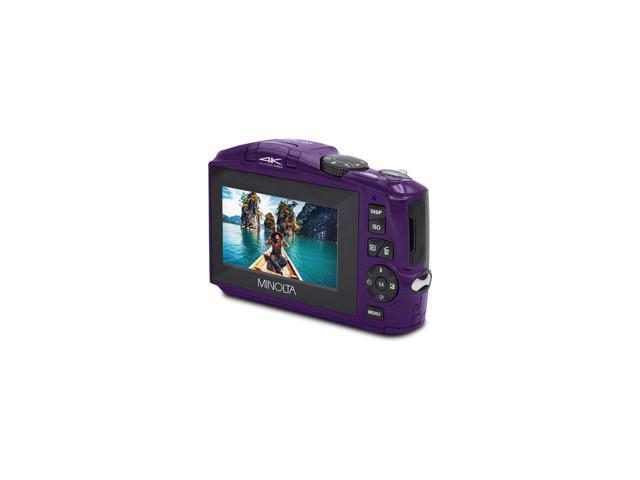 Minolta MND55 64 MP AF 4K Ultra HD Digital Camera with WiFi, Purple