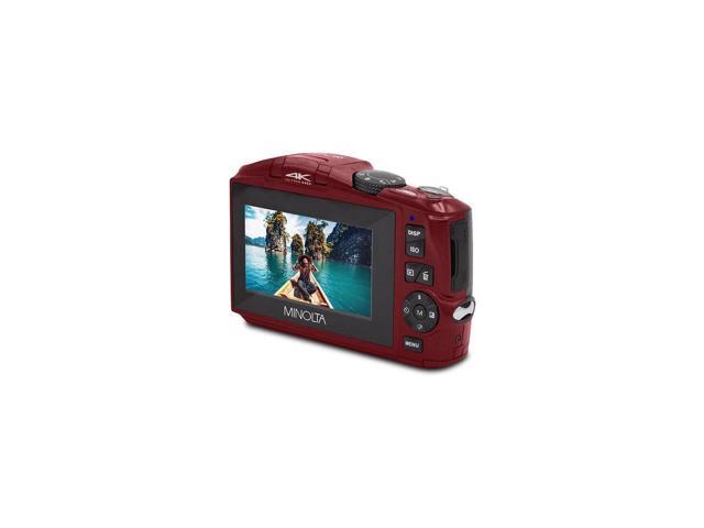 Minolta MND55 64 MP AF 4K Ultra HD Digital Camera with WiFi, Red