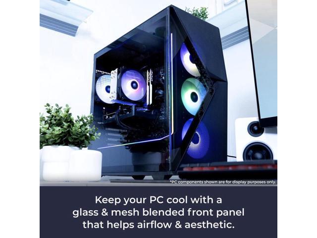 iBUYPOWER - Slate MESH Gaming Desktop PC - Intel Core Ultra 7 265F, NVIDIA GeForce RTX 5070Ti 16GB, 32GB RAM,2TB NVMe - Black - image 10