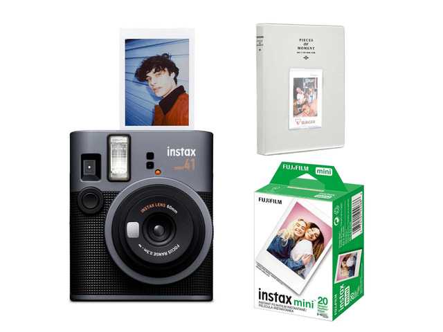 Fujifilm Instax Mini 41 Instant Camera + Film 20-Pack + Slinger Photo Album