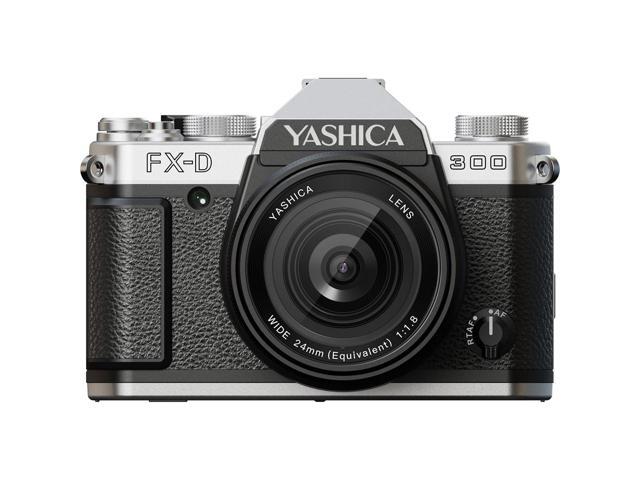 Yashica FX-D 300 50MP 4K Ultra HD Digital Film Simulation Camera, Black/Silver