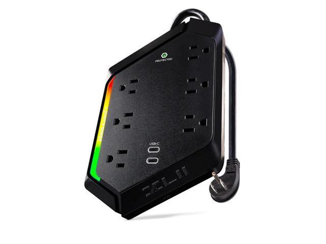 CyberPower - GXS604C2 6 Outlet Surge Protector with RGB Lighting and USB Charging Ports - Black - image 3