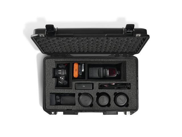 Pelican 1535 Air Wheeled Carry-on-Case w/TrekPak Divider Set & Custom Foam,Black