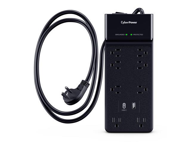 CyberPower CSP806UC18 8-Outlet Home/Office Surge Protector w/USB-A & USB-C Port