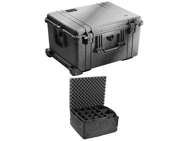 Pelican 1620 Watertight Wheeled Hard Case, with 1625 Padded Divider Set, Black