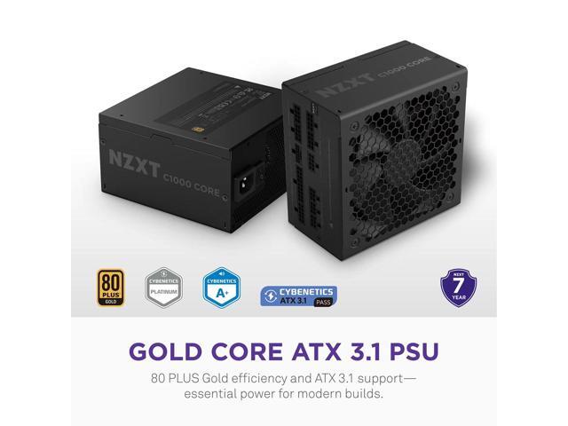 NZXT - Gold Core 1000W ATX 3.1 / PCIE 5.1 80 Plus Gold Cybenetics Platinum Fully Modular Power Supply - Black - image 11