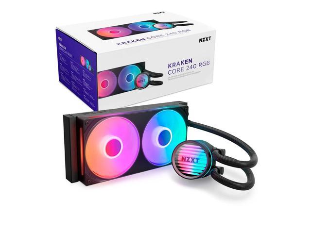 NZXT - Kraken Core RGB 240mm Radiator Liquid Cooler (1 x 240mm Single-Frame Fan) with RGB Pump Cap - Black - image 10