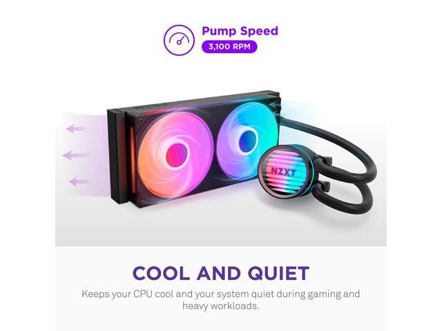 NZXT - Kraken Core RGB 240mm Radiator Liquid Cooler (1 x 240mm Single-Frame Fan) with RGB Pump Cap - Black - image 12