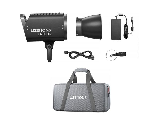 Godox Litemons LA300R RGB LED Monolight (Black, Travel Kit With Bag)