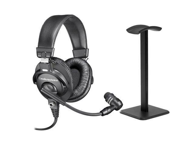 Audio-Technica BPHS1 Broadcast Closed-Back Stereo Headset, w/Desktop Stand,Black