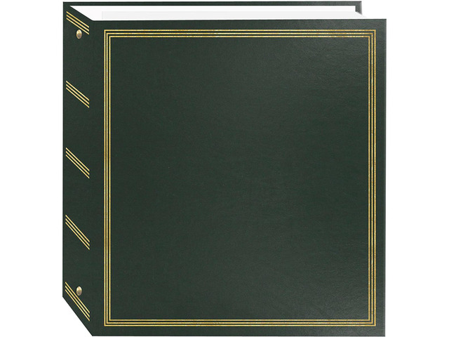 Pioneer Deluxe 3-Ring Album with 100 7.75x10.75' Magnetic Pages, Hunter Green