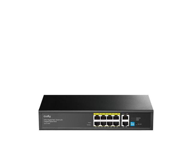 Cudy GS1010PE 8-Port Gigabit PoE+ Unmanaged Network Switch with 2x Uplink Port