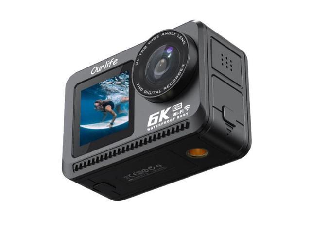 Aries AquaForce 6K Action Camera - 20M Waterproof, Dual Screen, WiFi, EIS
