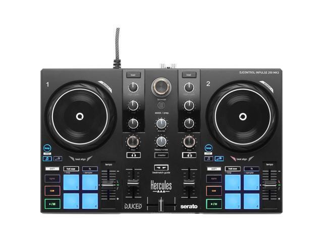 Hercules DJControl Inpulse 200 MK3 2-Deck USB DJ Controller, Black
