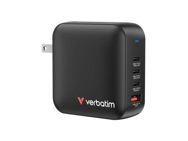 Verbatim 165W 4-Port USB Mini GaN Wall Charger #32216