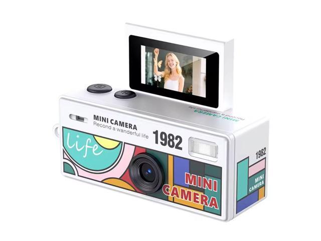 Aries Mini Keychain Digital Camera With Flip Display - White #MKCF-WHITE