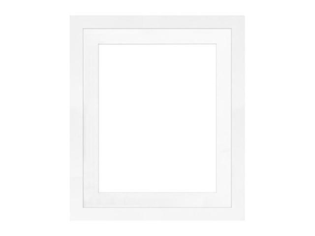 Framatic Metro Seamless 8x10' MDF Frame Matted for a 5x7' Photograph, White