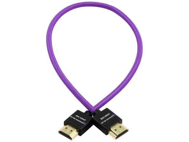 Kondor Blue 18' Gerald Undone MK2 Full HDMI Nylon Braided Cable, Purple