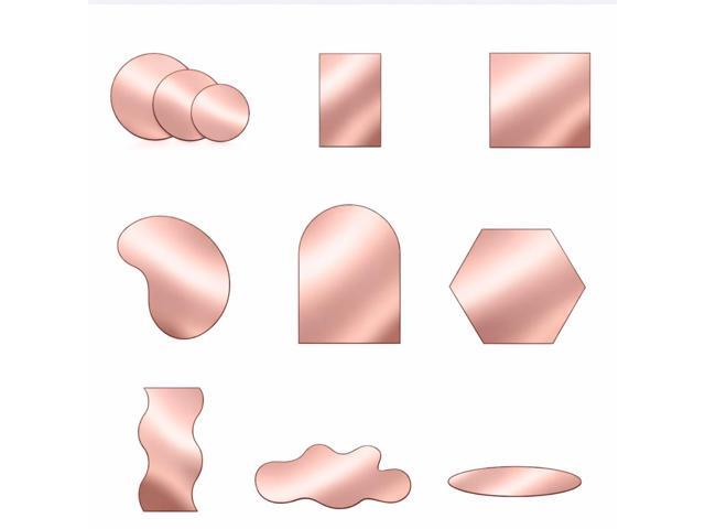 Glow Acrylic Mirror Reflective Display Set, 11PC Photo Background Props (Rose G)