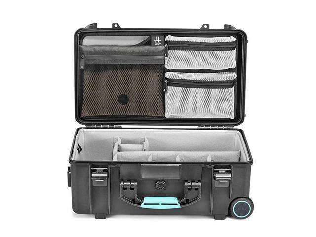 HPRC 2550 Wheeled Hard Case with Second Skin & Lid Organizer, Black/Blue Bassano