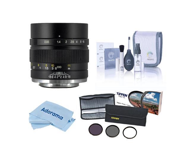 Mitakon Zhongyi 35mm f/0.95 Mark II Lens for Canon EF-M, Black, 55mm Filter Kit