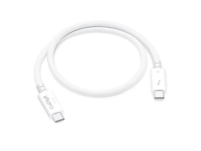 CalDigit 1.64' 240W Thunderbolt 4 USB-C Braided Pro Cable, White #TB4-P05BW-240