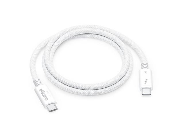 CalDigit 3.28' 240W Thunderbolt 4 USB-C Braided Pro Cable, White #TB4-P10BW-240
