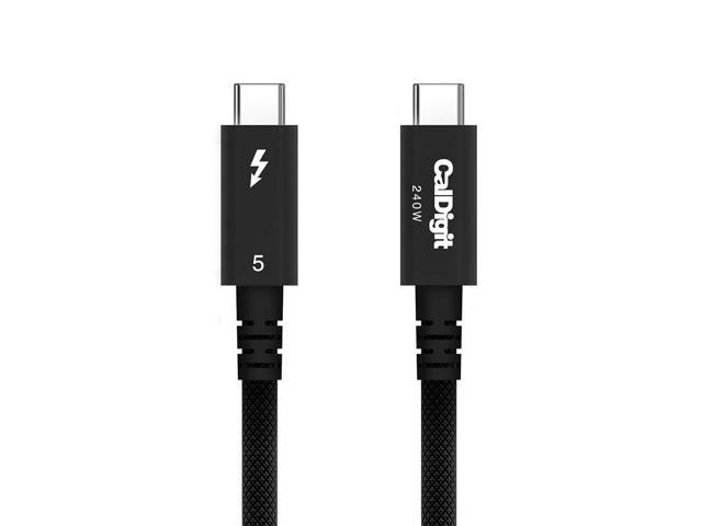CalDigit 3.28' 240W Thunderbolt 5 USB-C Braided Pro Cable, Black #TBT5-P10BB-240