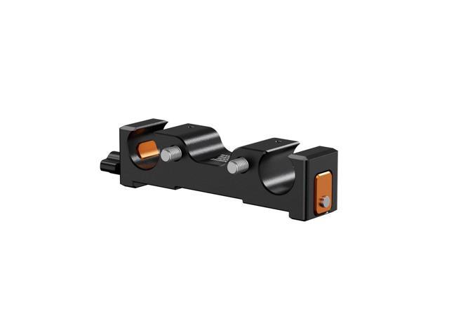 Bright Tangerine Rear Rod Bracket for 15mm LWS LeftField Mini Baseplate, Black
