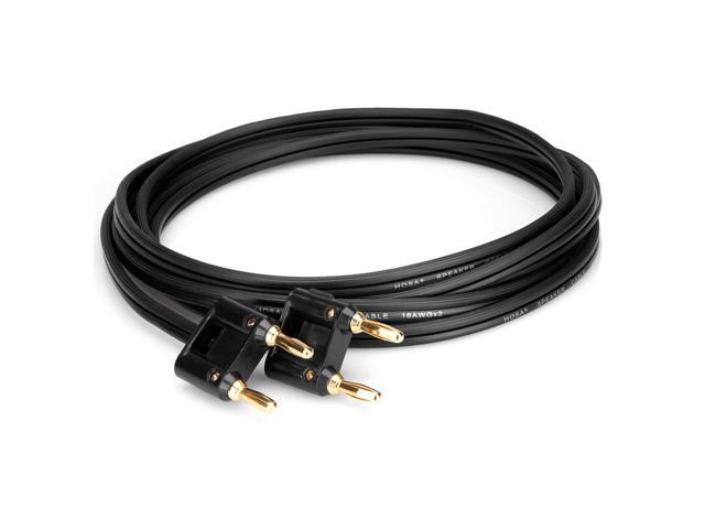 Hosa Technology 15' Dual Banana Male to Same Speaker Cable, Black Zip Jacket