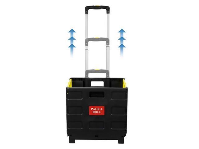Mount-It! Rolling Utility Cart Folding and Collapsible Hand Crate on Wheels 55 Lbs Capacity